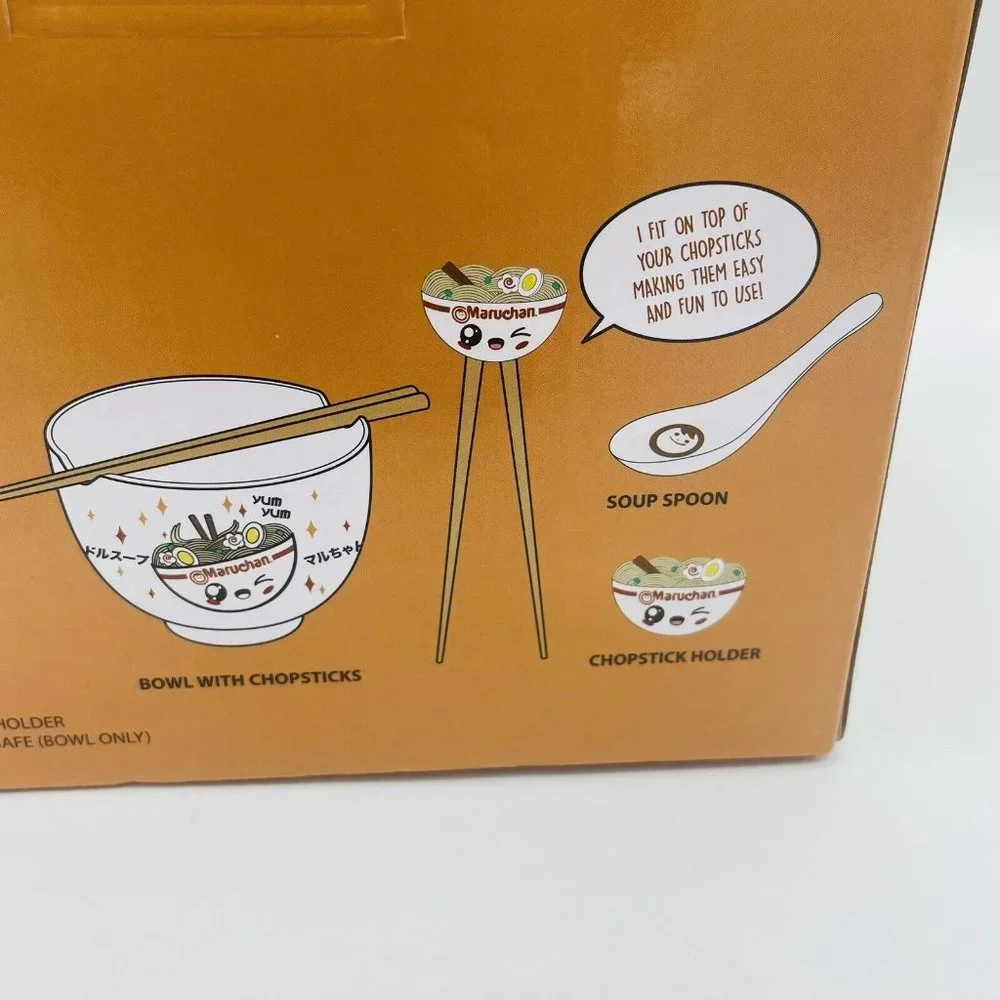 Maruchan Ramen Noodle Soup Sopa Bowl Bundle Chopsticks Holder Spoon Plate Plato - Picture 7 of 9